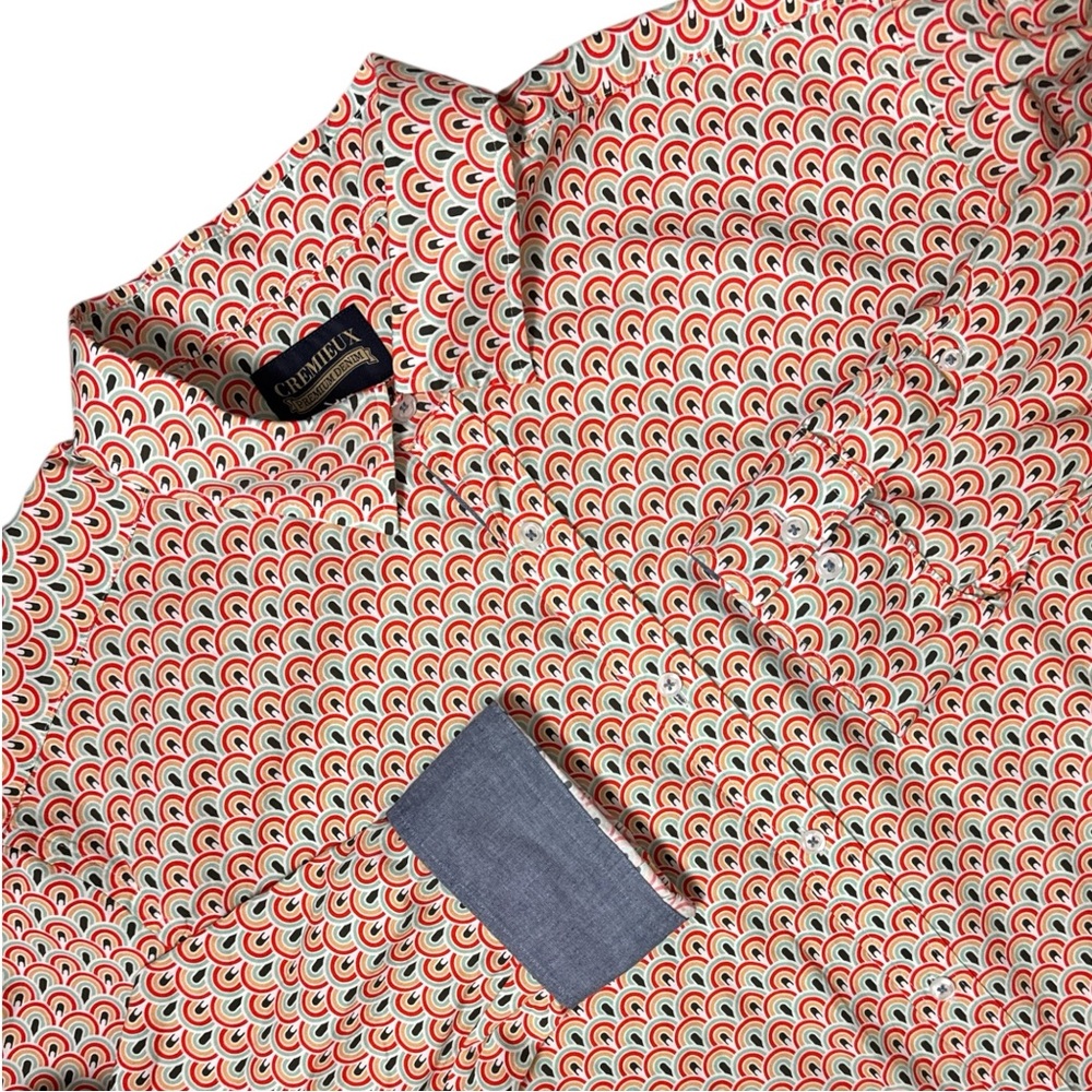 NWT Cremieux Premium Denim Men's 3XT 3XLT Denim Flip Cuff Party Shirt Xmas GIFT